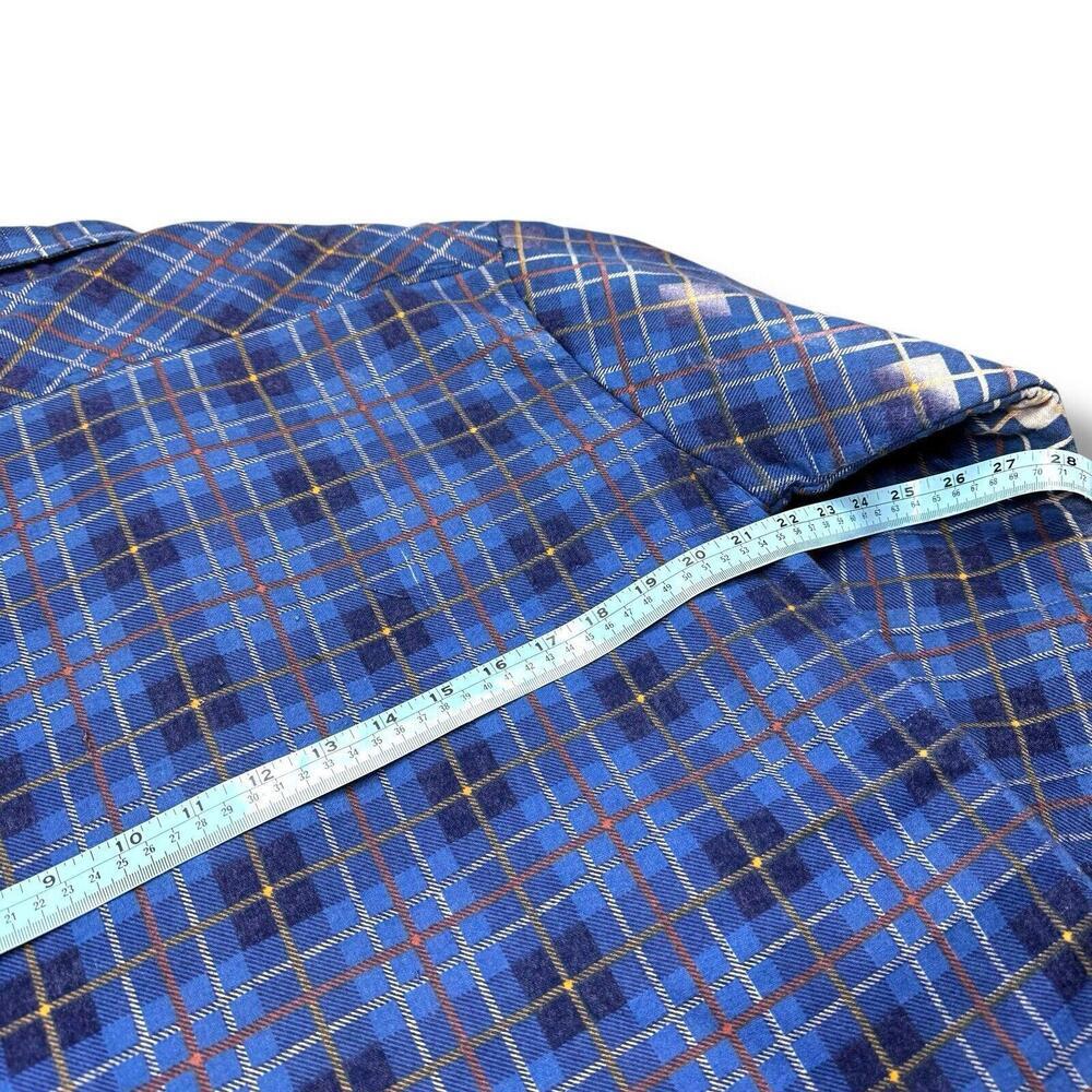 Vintage Dickies 90s Men’s Quilted Flannel Shirt Jacket Blue Plaid Size Medium - Picture 11 of 11